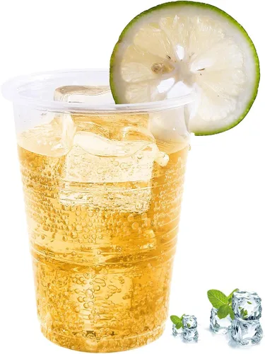 Miniatura 4 de Turbo Bee Paquete de 500 vasos de plástico desechables de 9 onzas, resistentes al calor y seguros para alimentos para bebidas calientes/frías