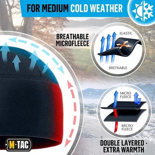 Miniatura 3 de M-Tac Gorro de forro polar para reloj, gorro táctico militar militar de invierno