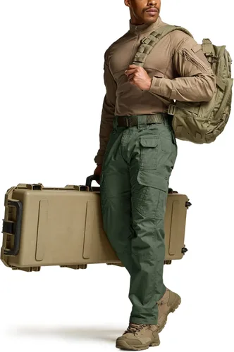 Miniatura 3 de CQR - Pantalones tácticos tipo cargo para hombre, tejido ripstop, resistentes al agua, ligeros, para uso diario, trabajo, senderismo o exteriores