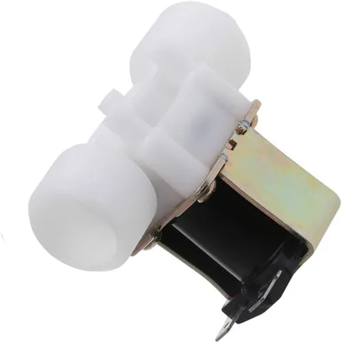 Miniatura 3 de 1/2" válvula electromagnética eléctrica de la entrada de agua de DC 12V normalmente cerrada N/C 0,02 a 0,8mpa - rosca recta plástica