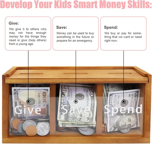 Miniatura 3 de Hucha para niños, hucha de ahorro de dinero para niños, caja de ahorro de dinero para niños, caja de ahorro de dinero segura para niños, enseña a