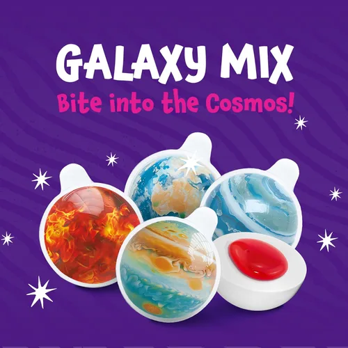 Miniatura 3 de Planet Mix Gomitas de Caramelo en Bolitas - Tarro de 19 onzas (30 unidades) - Centro de mermelada de fresa - Caramelo masticable envuelto