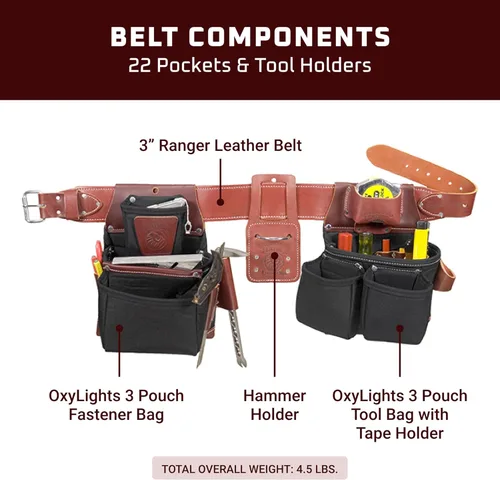 Miniatura 3 de Occidental Leather OxyLights Framer - Utility Holster Pouch Package with Double Outer Bag - Made in USA Negro