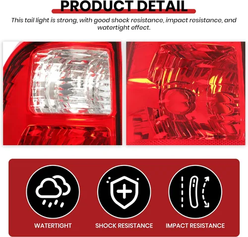 Miniatura 6 de HECASA Conjunto de luz trasera compatible con Ford F250 F350 F450 F550 2008-2016 Super Duty Reemplazo para 7C3Z13405A 7C3Z13404A FO2800208 FO2801208