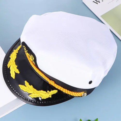 Miniatura 5 de PRETYZOOM 2 sombreros de capitán para actividades al aire libre para cosplay, fiestas temáticas náuticas y uso casual, adecuado para todas las edades