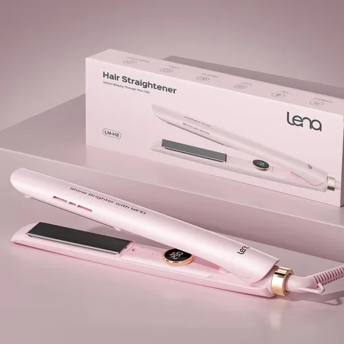 Miniatura 7 de Plancha alisadora de pelo LENA H2 rizador y rizador 2 en 1 con revestimiento de titanio, bloqueo Satefy, anti-quemaduras, 12 temperaturas ajustables