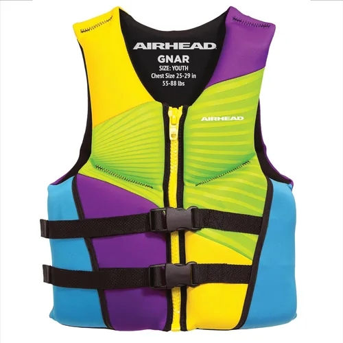 Miniatura 10 de Airhead Gnar Neolite Kwik-Dry Life Jacket - USCG Approved Type III PFD Life Vest, Lightweight Flexible Fit for Boating, Tubing & Watersports