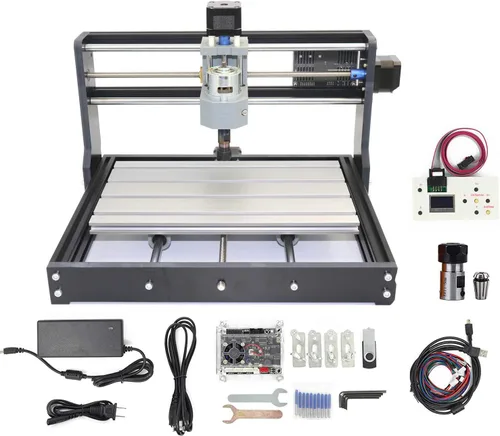 RATTMMOTOR 3018-PRO DIY CNC Router Kit+GRBL controlador fuera de línea, 3 ejes Hobby CNC Router Machine, plástico acrílico PVC PCB madera mini