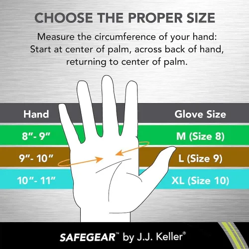 Miniatura 4 de J. J. Keller & Associates, Inc. SAFEGEAR Cowhide Leather Work Gloves with Keystone Thumb Blanco (paquete de 3)