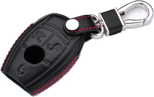Miniatura 7 de Funda para llavero de cuero genuino para Mercedes-Benz Clase A B C E S G M V Clase CLA CLS GLA GLC GLE GLK GL GLS SL SLK SLC Viano para el estuche