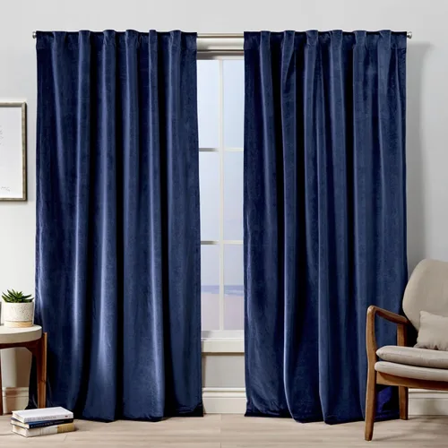 Miniatura 10 de Cortinas exclusivas para el hogar, de terciopelo, pesadas, para ventanas, paneles pares