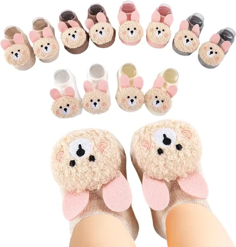 Miniatura 9 de Calcetines de algodón con agarre antideslizante para bebés, bebés, niñas, regalos para niñas