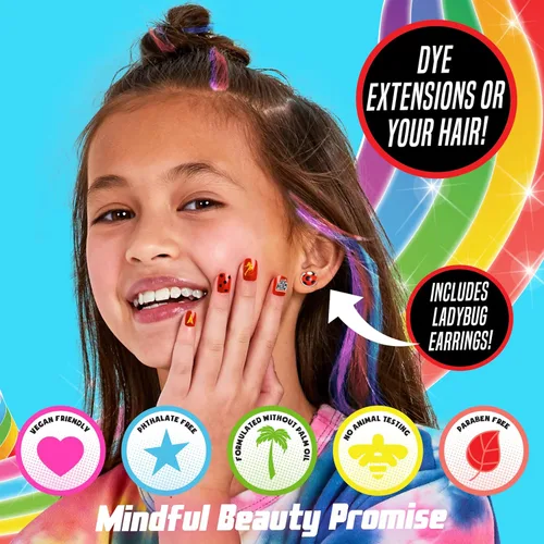 Miniatura 5 de Miraculous Spots On Beauty Makeover Estudio de belleza para niños, crea tu propio kit de arte y manicura para el cabello, ideal para fiestas