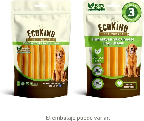 Miniatura 9 de EcoKind Premium Gold Yak Cheese - Masticables para perros del Himalaya, golosinas saludables para perros de todas las razas y tamaños, todo natural