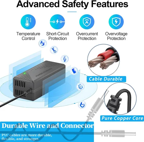 Miniatura 6 de Fuente de alimentación universal de 42 V 2 A, cargador gotrax repuesto para G2 G3 G4, GXL V2, Rival, XR Ultra/Elite, Bolt/Bolt