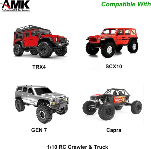 Miniatura 2 de AMK SCX10 M4 RC - Extremos de barra de acoplamiento de 0.157 pulgadas, juntas con bola pivote de 0.236 pulgadas, kit de construcción universal