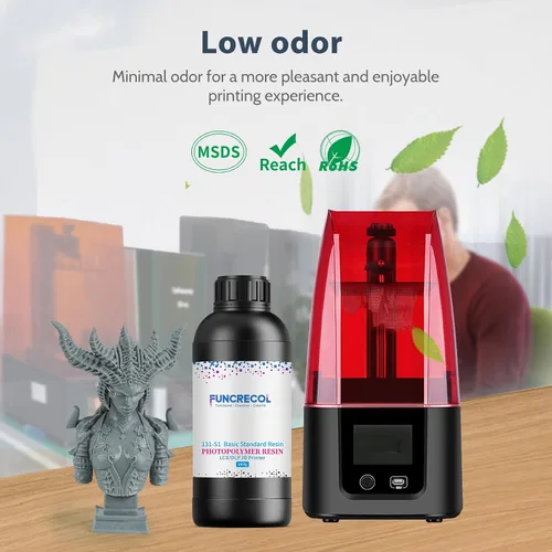 Miniatura 8 de 16K - Resina de fotopolímero estándar mejorada, resina de impresora 3D de curado UV rápido de 405 nm, resina de impresión 3D de baja olor y alta