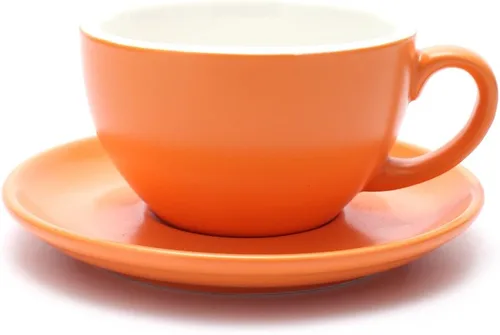 Miniatura 32 de Coffeezone Taza y Platillo de Café Espresso Doble, Cappuccino Pequeño y Café Especial, Porcelana de Hueso Nueva para Cafetería y Barista