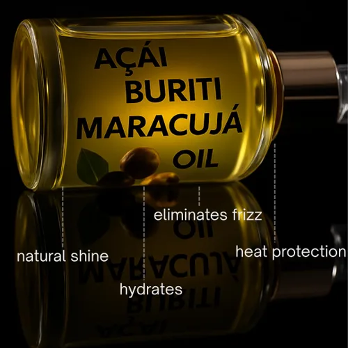 Miniatura 3 de Magic Sleek Acai Oil 2.0 fl oz Suero para el cabello Aceite de maracuja y buriti Hidratante y nutritivo Control del encrespamiento