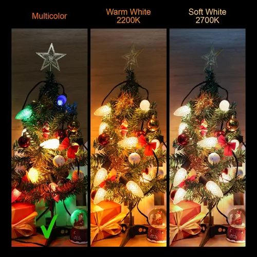 Miniatura 4 de Paquete de 50 bombillas LED multicolor C9 de repuesto, bombillas LED C9 de plástico inastillables e impermeables para tiras de luces al aire libre