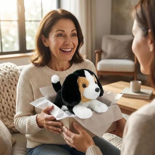 Miniatura 5 de Peluche de animal de peluche suave para cachorro, cachorro, chupete para dormir, adorable animal de peluche para niños pequeños, niños y niñas