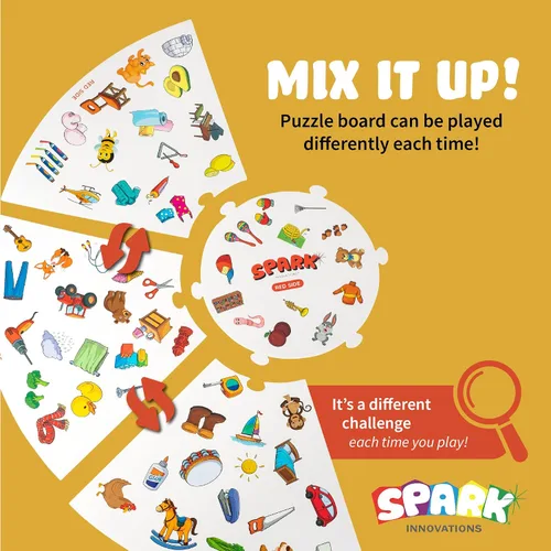 Miniatura 7 de Juego a juego de juegos de mesa preescolares para niños 2 en 1, juegos de coincidencias y categorías, materiales de terapia del habla