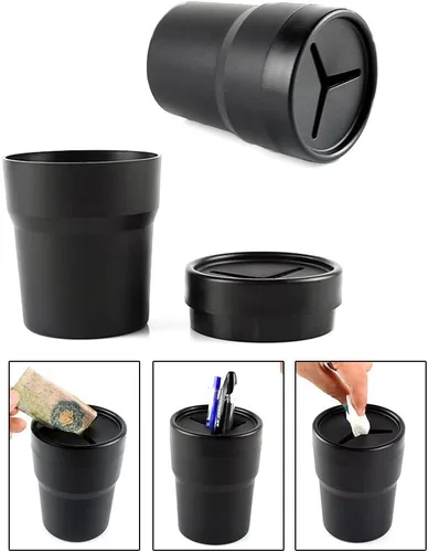 Miniatura 3 de JAVOedge Paquete de 2 soportes negros para almacenamiento de automóvil, para bolígrafos, monedas, dinero en efectivo, cabe en portavasos