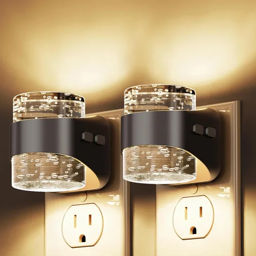 Miniatura 9 de L LOHAS LED Night Lights Plug into Wall, Acrylic Bubble Night Light,Dimmable Nightlight with 0-100 LM, 3000K Plug in Night Light with Dusk to Dawn