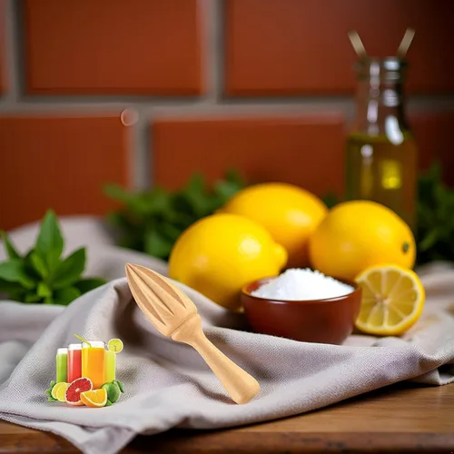 Miniatura 3 de Escariador de cítricos de madera, exprimidor de limón cítrico a mano, exprimidor de frutas portátil, herramienta de jugo de cocina, escariador