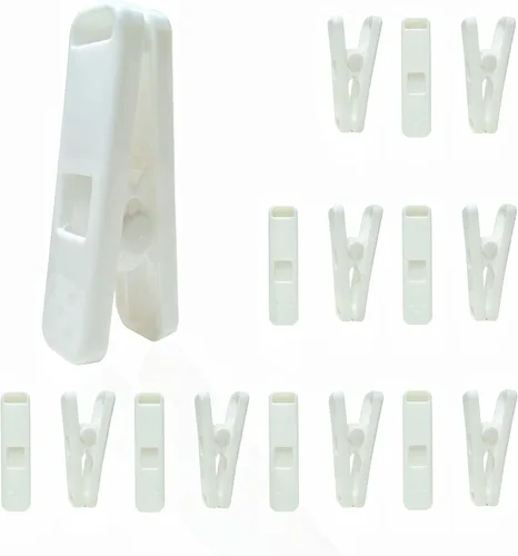 Pinzas de plástico fuertes, paquete de 16 pasadores de ropa resistentes, pinzas antideslizantes, clips para astillas, clip para colgar, inoxidables,