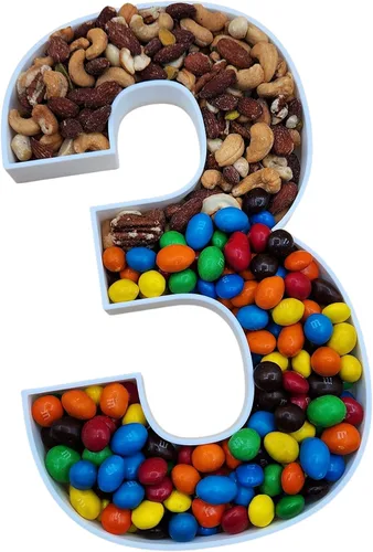 Miniatura 30 de 12" o GRANDE 16" - Cajas de número rellenables de plástico reutilizables de alta calidad para embutidos, cajas de cartas para fiesta de cumpleaños