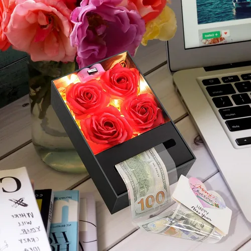 Miniatura 5 de Caja de dinero para tirar regalo en efectivo, cajas de regalo de dinero para cumpleaños, Navidad, graduación, Día de la Madre, para esposo, esposa