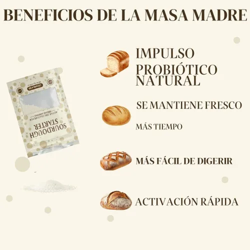Miniatura 7 de Cultivo básico de masa madre - Levadura seca silvestre deshidratada para hornear pan artesanal casero - Orgánico, sin OMG, fresco, duradero y apto
