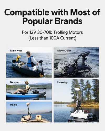 Miniatura 7 de Litime Batería LiFePO4 para motores de trolling de 12V 100Ah (Grupo 31), baterías de litio Bluetooth de 12 voltios, máx. 15000 ciclos profundos