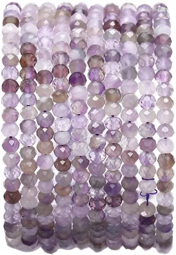 Miniatura 34 de BEADIA Cuentas Facetadas de Piedra Natural Amazonita Rondelle 3x4mm Cuentas Semipreciosas Sueltas para Hacer Joyas 38cm