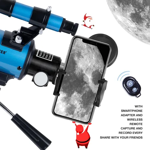 Miniatura 8 de Telescopio para adultos Astronomía 2.756 in Apertura 11.811 in Longitud focal Telescopio astronómico portátil para principiantes mayores de 8 años