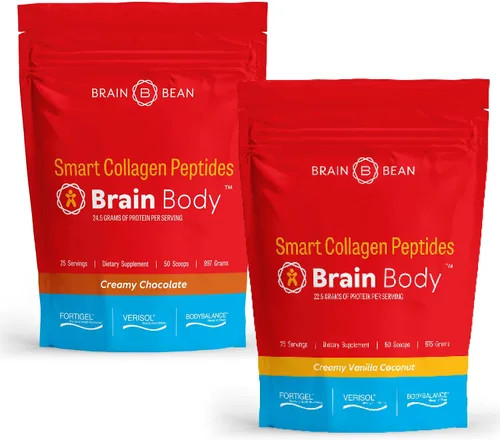 Miniatura 2 de Brain Body - Péptidos de colágeno en polvo, suplemento vital de proteína y colágeno para mujeres y hombres, hidrolizado tipo I y III para la piel