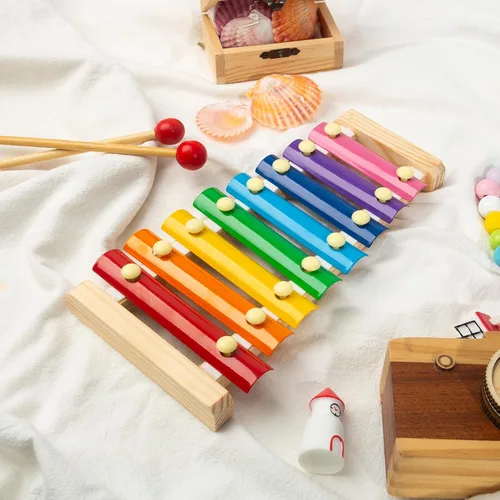 Miniatura 9 de MCPINKY Xilófono para niños, juguete musical xilófono con mazos seguros para niños, instrumentos musicales educativos, juguete para niños pequeños