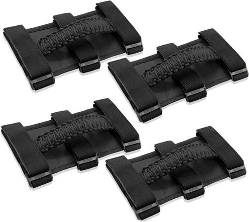 4 asas de agarre de barra enrollable para Jeep Wrangler YJ TJ JK JKU JL JLU Sports Sahara Freedom Rubicon Unlimited X Gladiator JT 1955-2022 UTV ATV