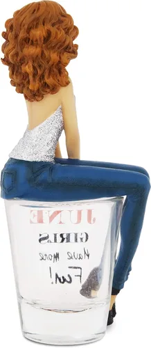 Miniatura 4 de Hiccup by H2Z "June Girls Have More Fun!" Vaso de chupito con figura de niña de 5-3/4 pulgadas