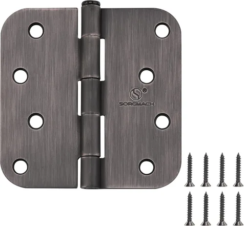 Miniatura 12 de Bisagra para puerta interior de 4 pulgadas, bisagras interiores de 4 pulgadas, color negro mate, bisagras interiores de 4 pulgadas, bisagra de Negro