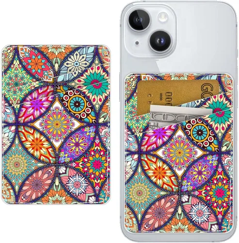 Miniatura 14 de Titular de Tarjeta de Cuero para Teléfono, Billetera Adhesiva para Teléfono, Elegante Funda con Soporte para Tarjetas de Crédito, Adecuado
