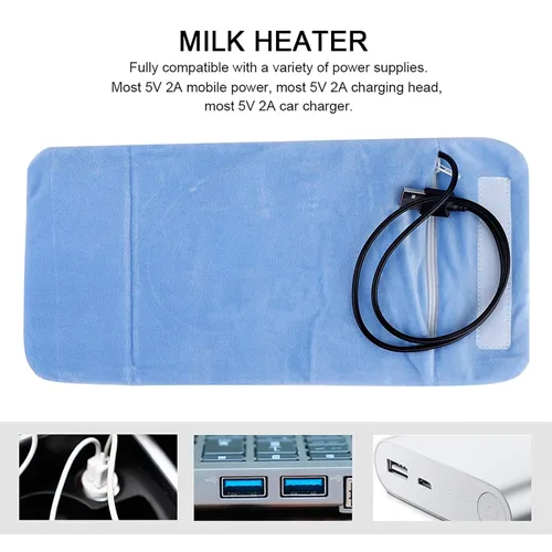 Miniatura 6 de Calentador portátil de alimentos para bebés, calentador de biberones, calentador de biberones para leche materna y fórmula, calentador de leche USB