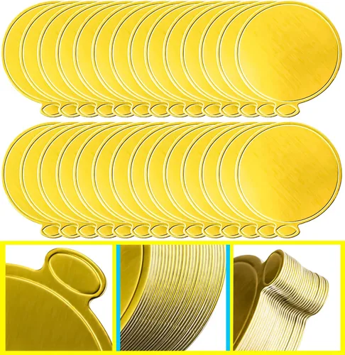 Miniatura 5 de 200 piezas de cartón dorado redondo, mini tableros redondos de 3.5 pulgadas, base de pastel de mousse, tablero de papel para pastel, cartón