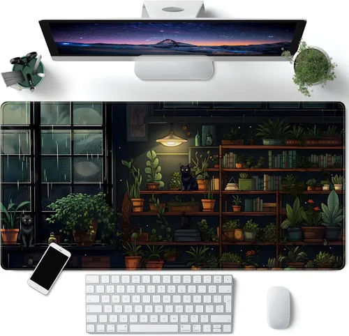 Miniatura 12 de Alfombrilla de mouse japonesa para juegos, color morado, XXL, extendida, anime, genial, grande, para teclado, mouse, alfombrilla de escritorio