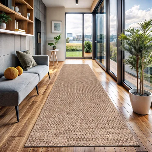 Miniatura 29 de CAMILSON Easy Alfombra de yute, 2 x 3 pulgadas, interiores y exteriores, fibra gris oscuro, para sala de estar, patio y cocina, diseño tejido