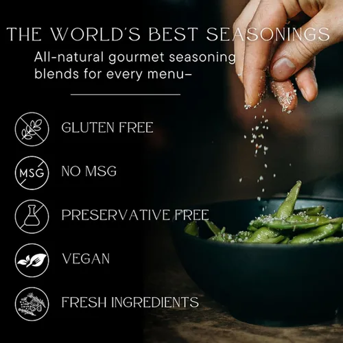 Miniatura 5 de Borsari Condimento de sal cítrica – Sal sazonada gourmet con limón, pimienta y hierbas – Sal de condimento cítrico premium – Mezcla de condimentos