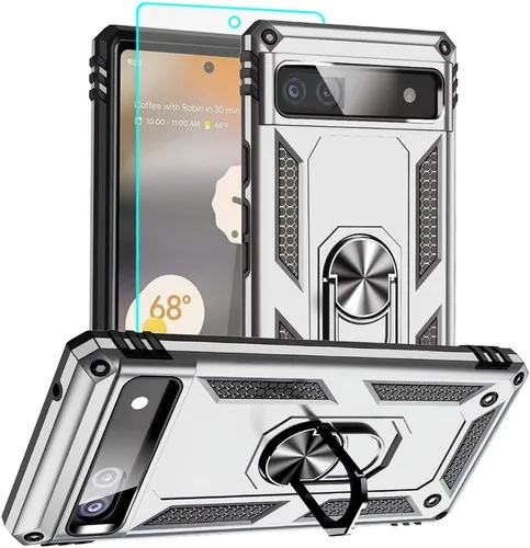 Miniatura 31 de Funda para Pixel 6a, Google Pixel 6A con protector de pantalla HD, [grado militar de 16 pies probada en caídas], anillo protector a prueba de golpes