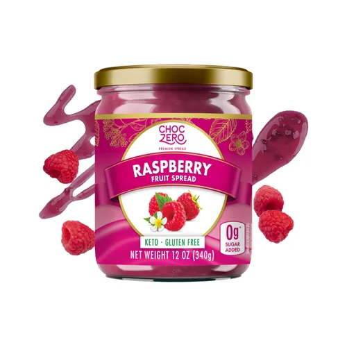 Miniatura 19 de ChocZero Mermelada de cereza negra Keto, sin azúcar añadido, baja en carbohidratos, apta para dieta cetogénica, alta en fibra, sin gluten, endulzada