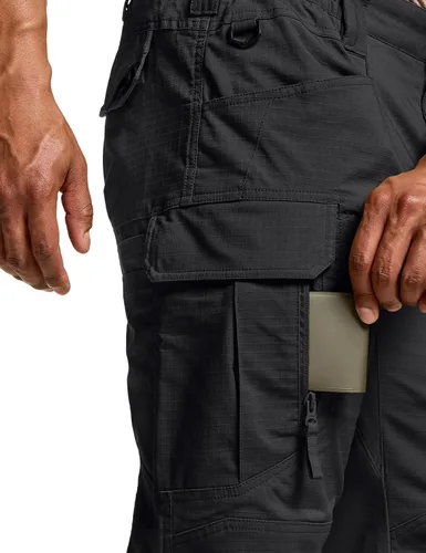 Miniatura 9 de CQR - Pantalones tácticos elásticos para hombre, pantalones cargo de ripstop resistentes al agua, pantalones ligeros para trabajo al aire libre